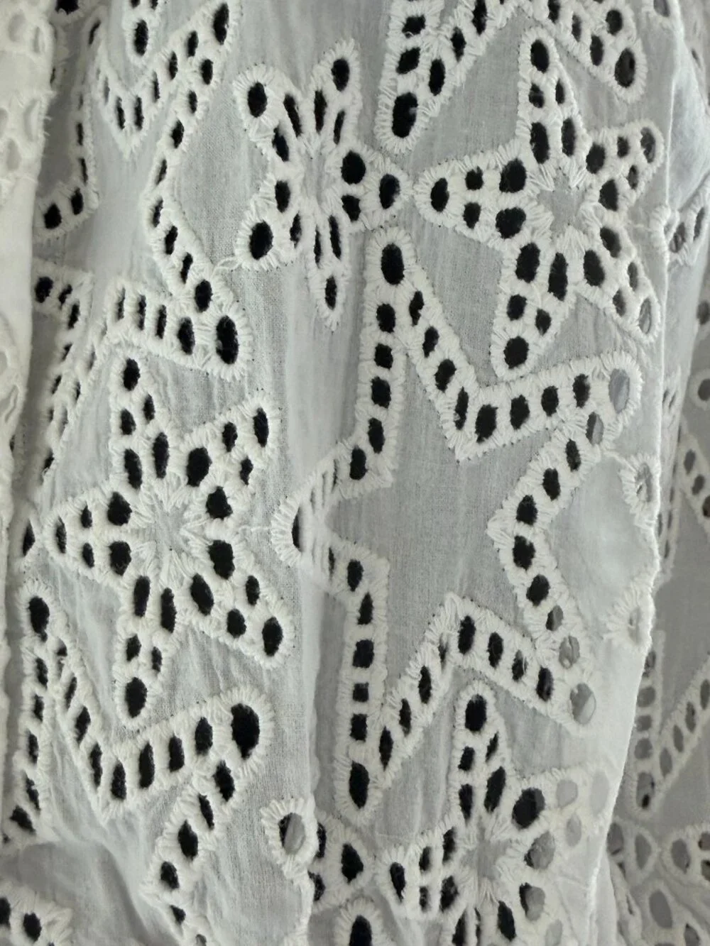 Alix of Bohemia Rhiannon star anglaise eyelet white blouse/shirt/top Sz M - Picture 10 of 14